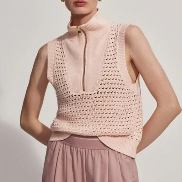 Varley Bains Half Zip Tank Peony - Picture 2 of 6